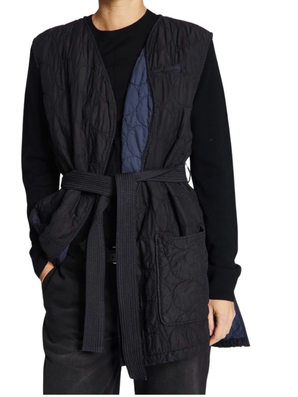 Saint Art New York Lucca Quilted Belted Vest Size Large NWT